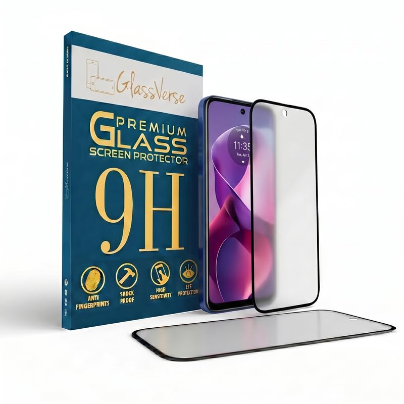 Image of GlassVerse D+ Matte Tempered Glass With 18H Hardness For Motorola G37 (PACK OF 1) with Free Installation Kit. Full screen Coverage - 6.67 inch