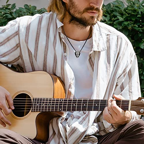 Cremation Necklace for Ashes - 925 Sterling Silver Wolf Dragon Valknut Guitar Pick Urn Pendant Vintage Keepsake Jewelry Memorial Gift for Men Women2