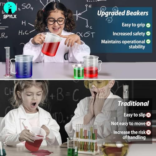 Image of Measuring Jugs, Plastic Food Grade Liquid Measuring Cups Molded Graduations - Chemical Resistant, Autoclavable - Handle for Convenient Lifting (10, 1000ml)