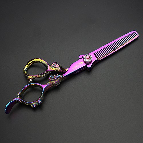 Ciseaux de cheveux violets 5,5 pouces pour réaliser des dégradés complexes et effilages précis