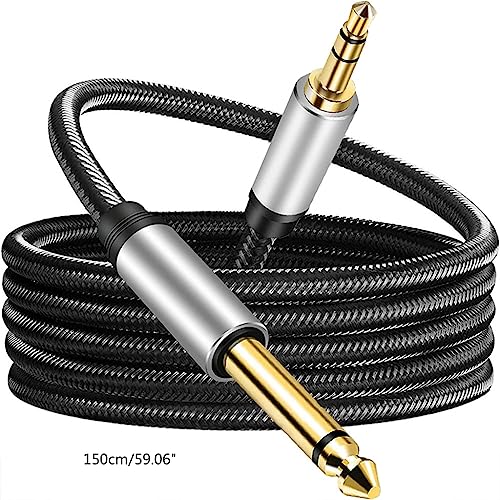 Cable de audio 3.5mm TRS a 6.5mm TS macho a macho miniatura 5