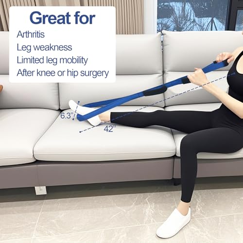 leg lifter for after hip replacement amp knee surgery recovery - rigid leg lifter with large foot loop elderly mobility aid post-surgery assist device