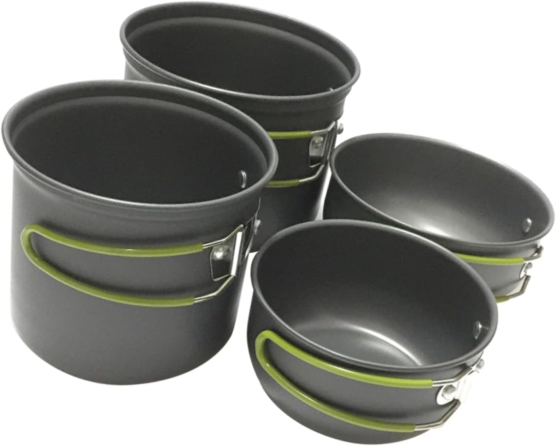 Mipcase Cooking Utensils Camping Pot Set Cookware for Campfire Cooking Person Outdoor Camping Accessories