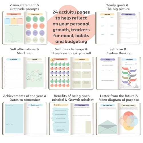 Image of DOODLE Personalized Undated Work Life Balance Planner | A5 (8.25 x 5.7) | 336 pages | 6 Months Planner with Daily and Monthly Planning | Organize, Reflect & Plan for a Balanced Life (Balance Pro)