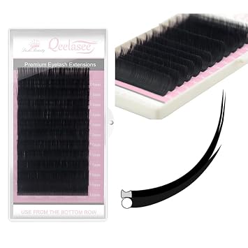 Matte Mink Flat Eyelash Extension 0.25 D Curl 11mm Ellipse Eyelashes False Mink Individual Eyelash Extension Professional Salon Used by Qeelasee