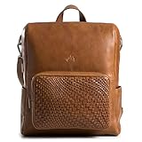 VELEZ Brown Top Grain Leather Mini Backpack For Women - 11 inch Tablet - Small Shoulder Bag Purse - Designer Ladies Backpacks - Womens Fashion Handbag - Casual Travel Bags