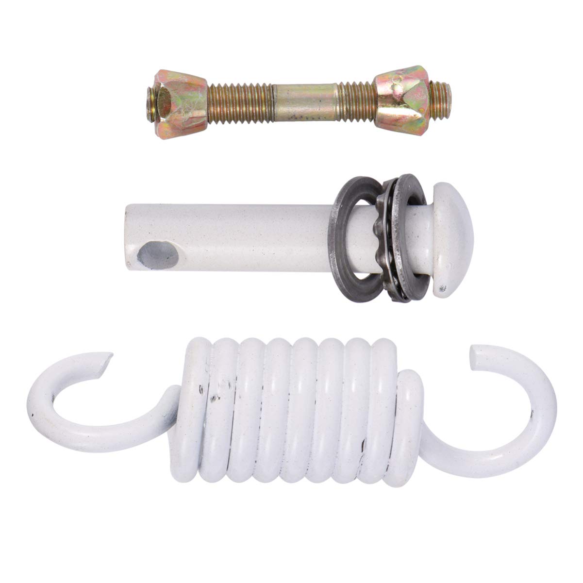 Veemoon White Alloy Replacement Hook Set for Hammock Chairs and Porch Swings, Ceiling Mount Hanging Kit to Reduce Impact Pressure, Sturdy Garden Accessory for Outdoor Swinging Furniture