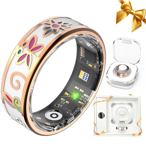 Image of Enamel Craft Smart Health Rings for Women Men, Sleep Tracker with Heart Rate, Blood Oxygen, Fitness Ring for Activity Monitoring, No Subscription, Compatible with iOS & Android (Enamel Color, 8)