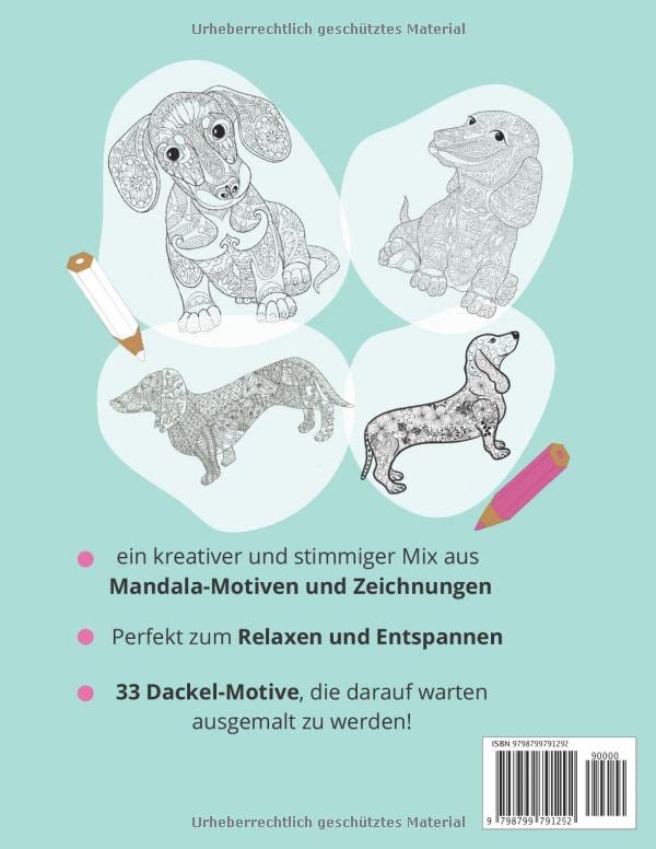 Dackel Malbuch: das lustige Dackel Malbuch für Dackel Mama & Papa (Dackel-Freunde)