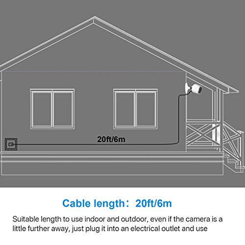 image for Frienda Adapter with 20 Feet/6 m Power Cable Compatible with Arlo (Rep