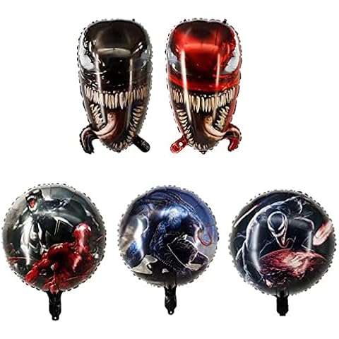 5Pack Venom Foil Balloons for Boys Birthday Baby Shower Venom Theme Party Decorations Cover