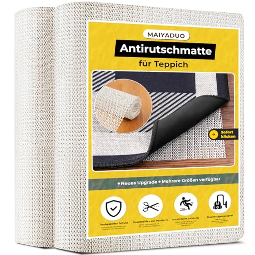 MAIYADUO Antirutschmatte für Teppich 60 x 150 cm, Teppich Antirutschunterlage, Rutschmatte Teppichunterlage rutschfest Teppichstopper, Anti Rutsch Matte Mehrzweck für Schubladen Regale Tablett Auto