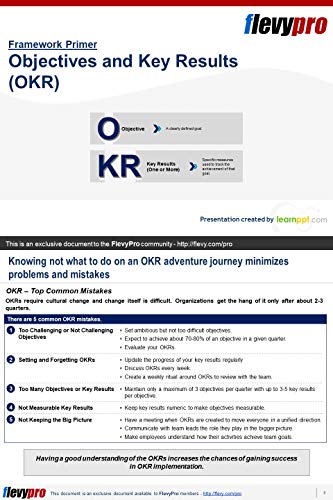 Objectives and Key Results (OKR): Business Presentation (FlevyPro Frameworks)