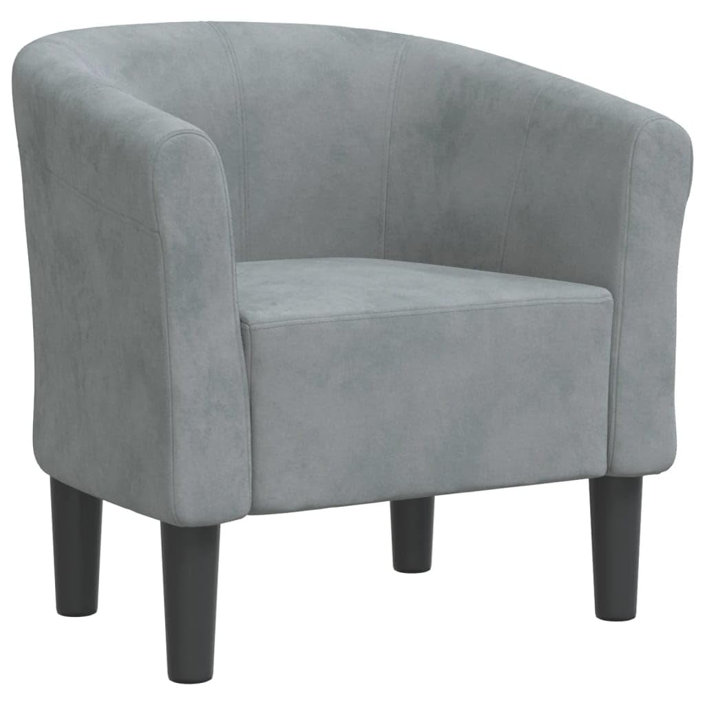 Clubsessel Dunkelgrau Samt, Relaxsessel, Fernsehsessel, Kinosessel, Gaming Couch - 356442