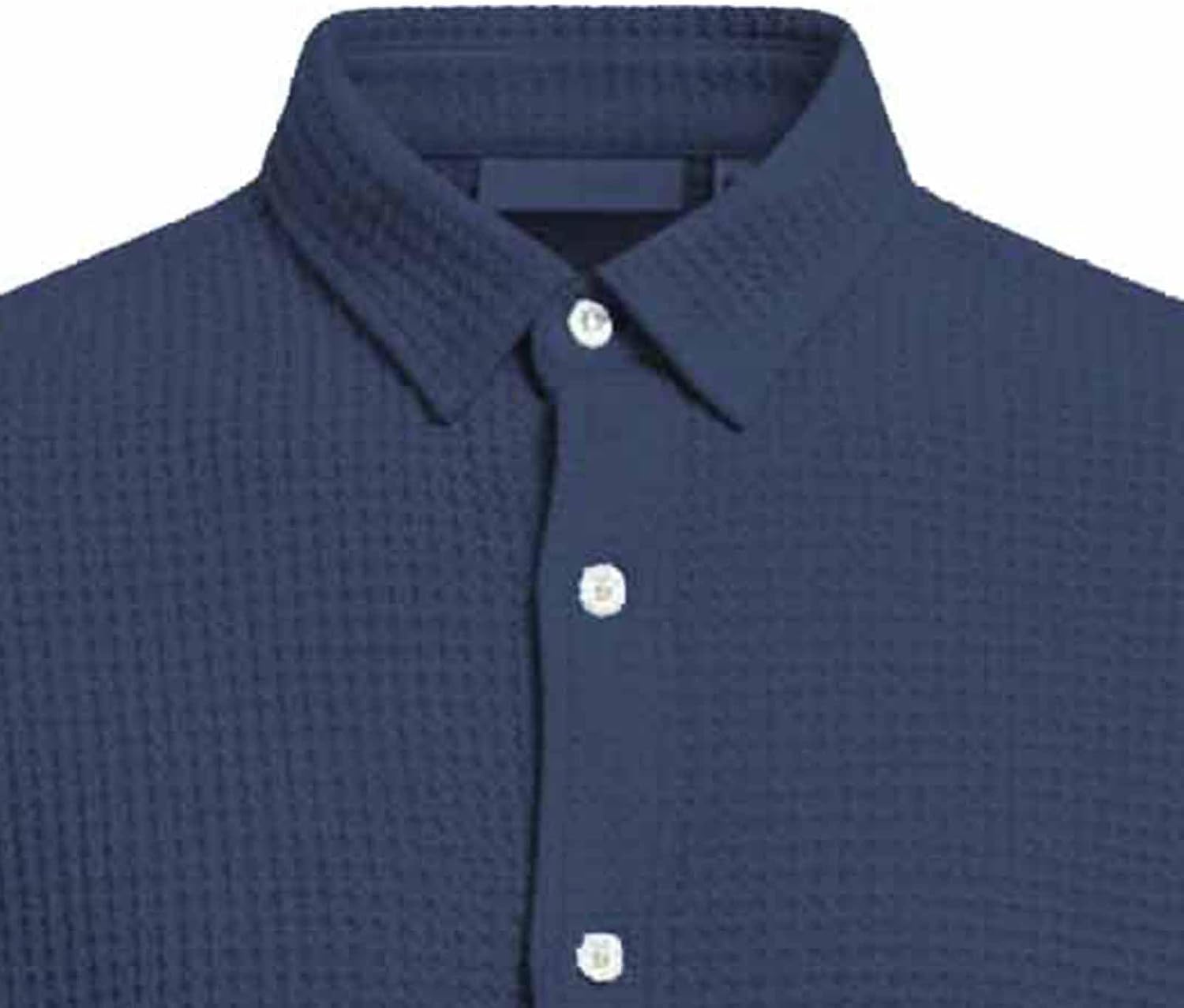 Mens Casual Waffle Shirts Short Sleeve Button Down Summer Tops Loose Fit Beach Shirt Travel Vacation Outfits