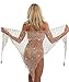 Swimwear Cover Up,Sexy Fashion Beach Hand Crochet Shawl Capelet Cover Up Sunscreen Net (SJJ6) (Khaki 1)