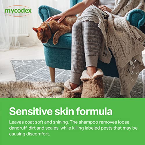 Prn Pharmacal Mycodex Flea And Tick Shampoo P3 - Sensitive Skin Shampoo For Dogs & Cats - With Oatmeal, Lanolin, & Aloe - Removes Dandruff, Dirt, & Scales While Killing Fleas, Ticks & Lice - 12 Fl Oz #TOP4