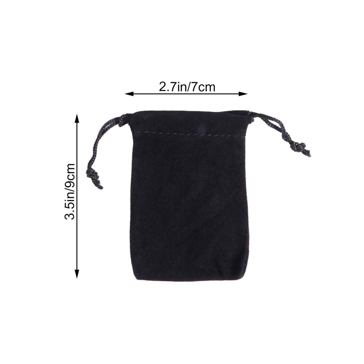 ORFOFE Trinket Bag Set 75pcs Drawstring Jewelry Pouches Compact Storage for Stones Coins Small Items 9x7cm