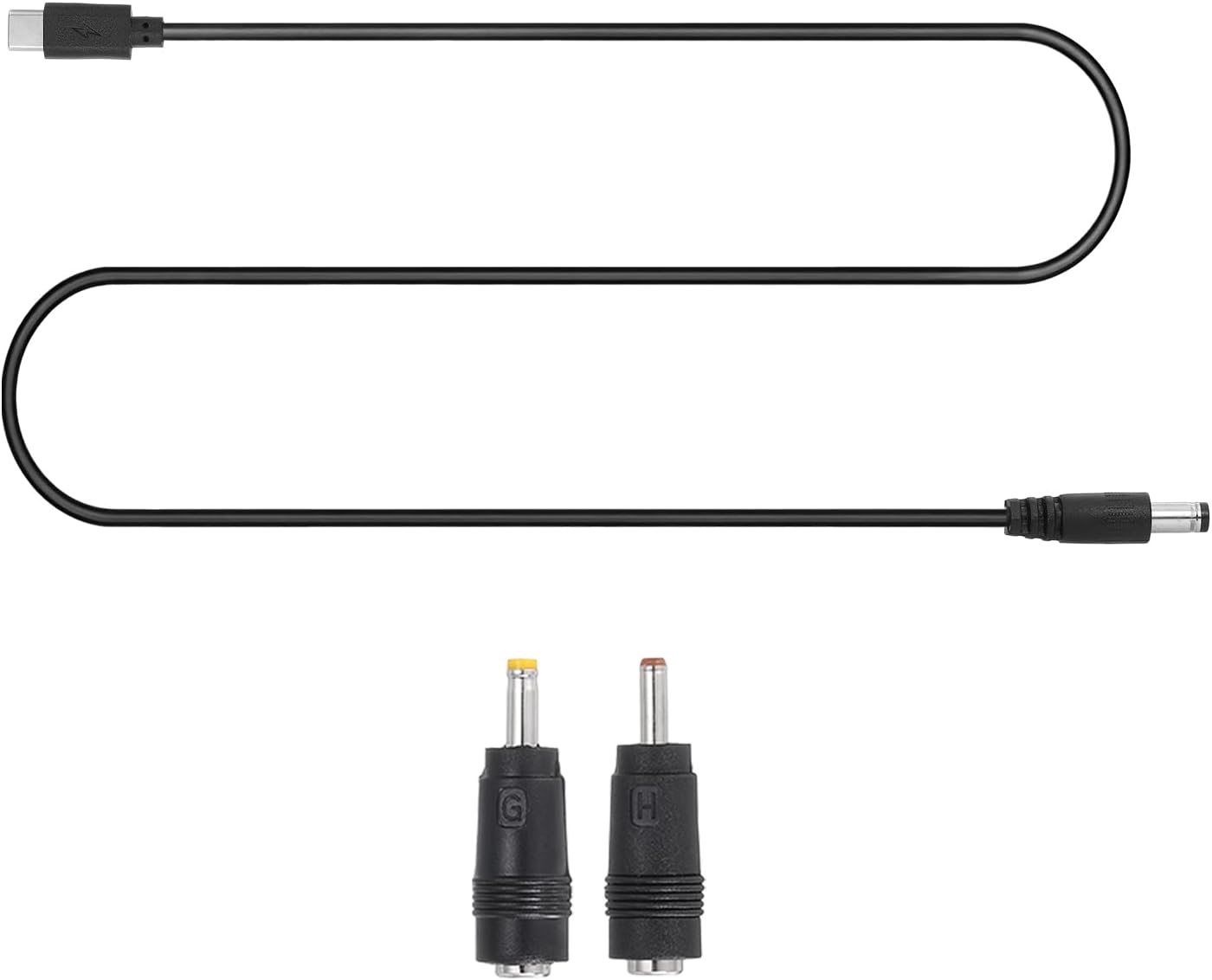 sourcing map USB C to DC PD Adapter with 2 Connector Tips, 1m/3.3ft 20V PD Trigger Cable Type-C to DC Power Cable Charger Converter for Routers, Laptops, Speaker