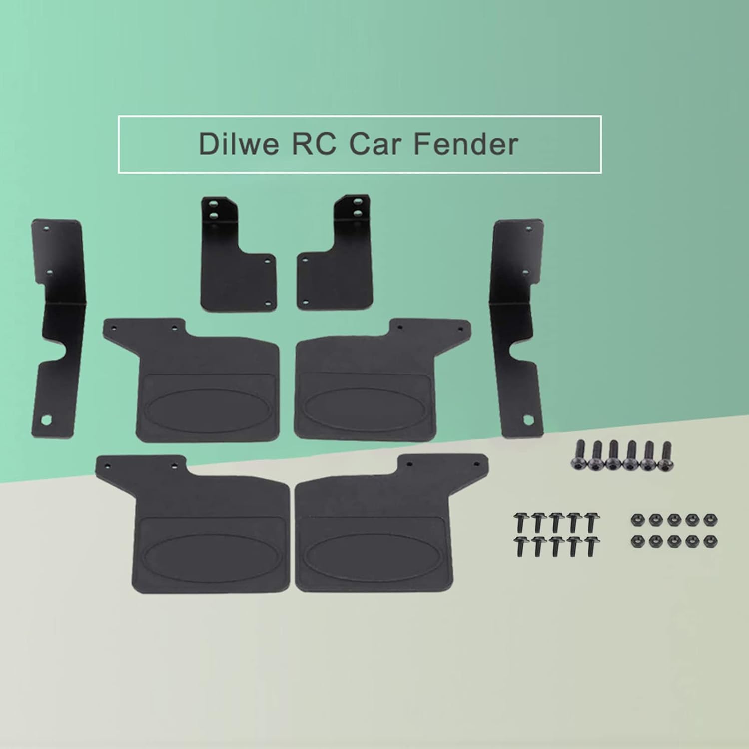 SUNGOOYUE RC Car Mud s Accessories, High Simulation Rubber Metal Remote Control Car Mud Flaps Upgrade Accessory for 1/10 Scale RC Crawler