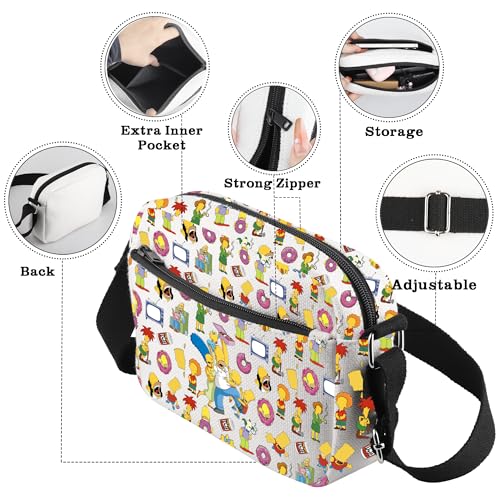 CMNIM Cartoon Characters Crossbody Bag Cartoon Family Gifts Shoulder Handbag for Cartoon TV Show Fans Gifts3