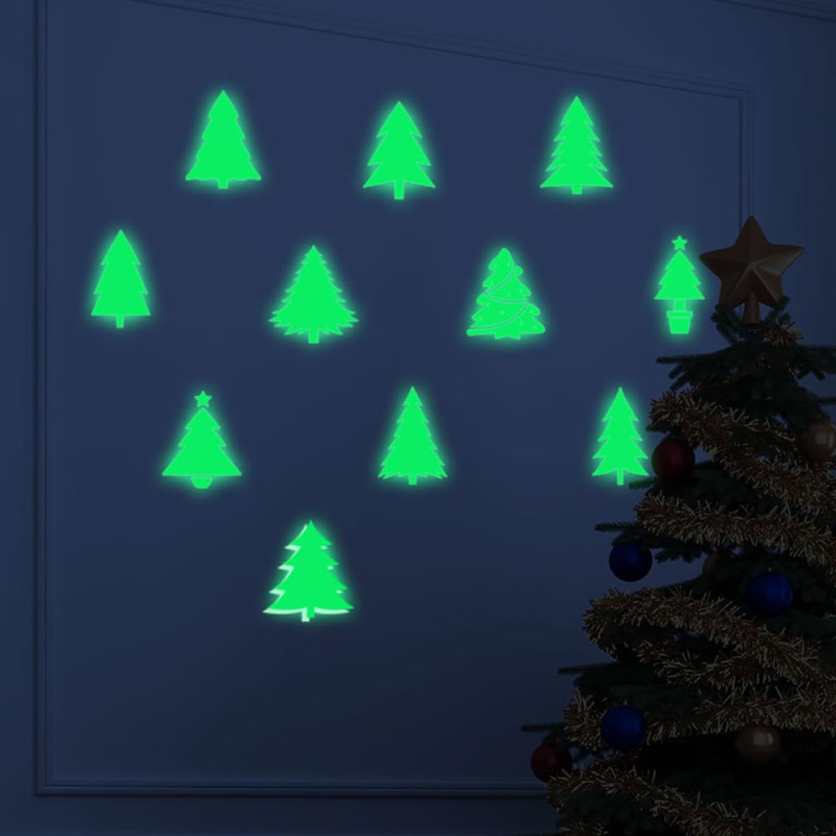 Cabilock 3 Set Adesivi Murali Natale Decorazioni Per Finestre E Porte Adesivi Tema Natalizio Per Atmosfera Festiva 4 Fogli*3