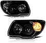 VIPMOTOZ Black Smoke OE-Style Headlight Headlamp Assembly For 2006-2009 Toyota 4Runner, Driver & Passenger Side