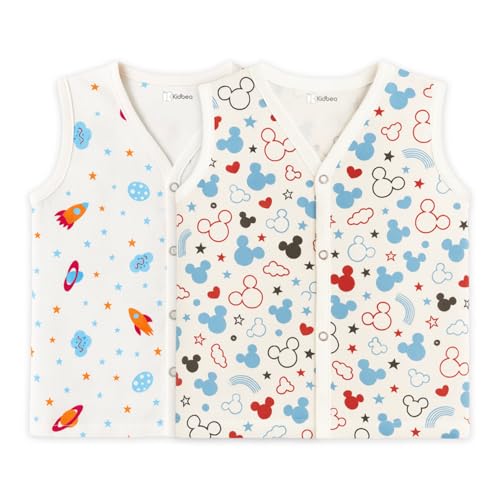 Image of Kidbea Newborn Baby Jhabla Unisex - Organic Cotton Muslin Shirt | Soft & Breathable Summer Wear for Boys & Girls | Cute Prints Infant Clothing