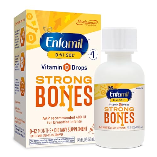 Image of Enfamil Baby Vitamin D-Vi-Sol Liquid Vitamin D Drops, Supports Strong Teeth & Bone Development, 50mL Bottle
