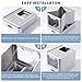 Tehoao Enclosed Cat Litter Box with Lid Top Exit Covered Metal Stainless Steel Litter Box Leak Proof & Odorless Easy to Clean Including Cat Litter Scoop and Litter Mat