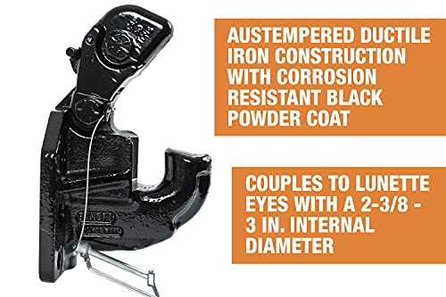Image of Buyers Products PH50 50 Ton Pintle Hook 6 Hole Mount Heavy Duty Hitch