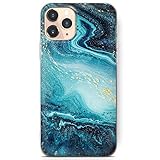 Muy fácil de instalar. Funda de gel de impresión azul/mármol para iPhone 5c modelo