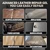 Advanced Leather Repair Gel, 2026 NEW Leather Repair Kit for Car Seat Vinyl Repair Kit, Professional Leather Repair Kit for Car Seat Multifunctional Couch and Jacket DIY Repair Kit (Pure Black)