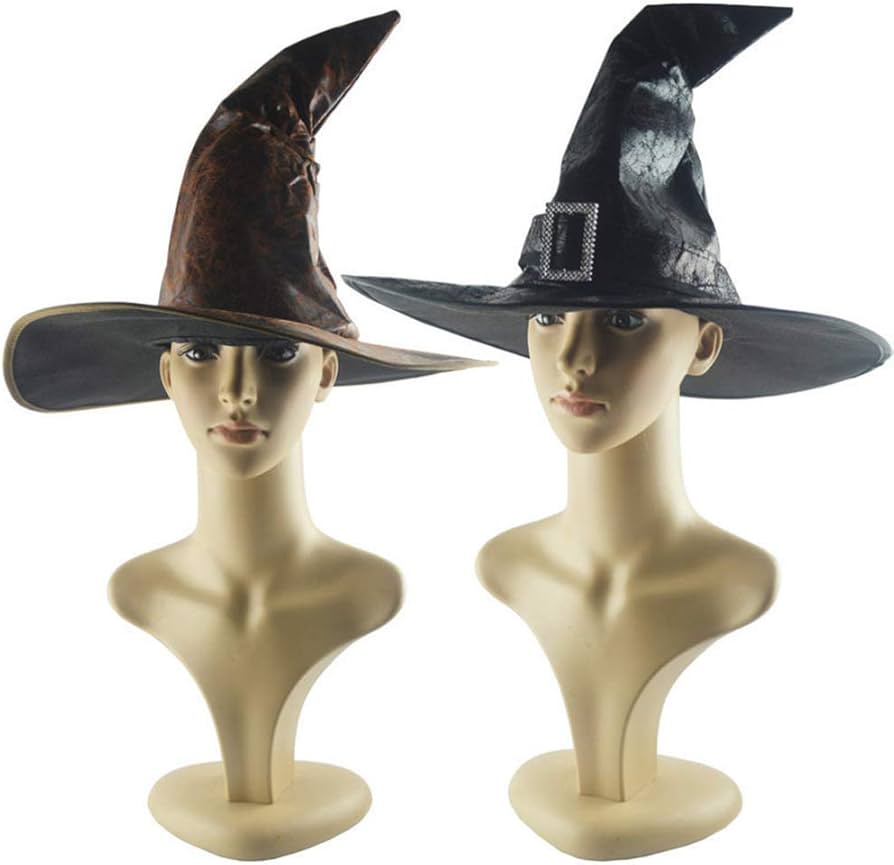 Frcolor ウィッチハット コスチューム 魔女の帽子 ハロウィン パーティー コスプレ 小道具 仮装 イベント (ブラック)