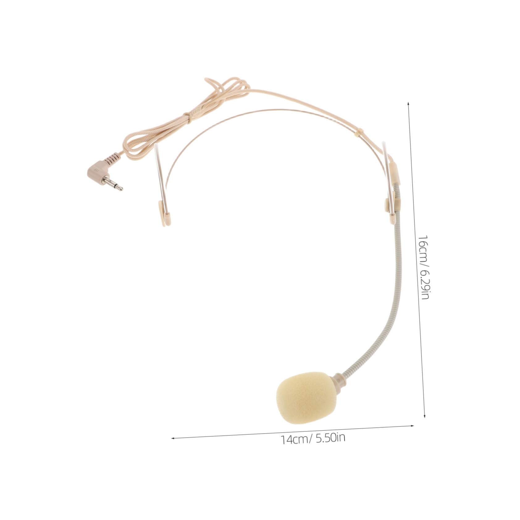 BESPORTBLE Headset Microphone for Teachers Omnidirectional Earhook Mic with Voice Amplifier for Classroom Stage Performance and Public Speaking Comfortable and Secure Design