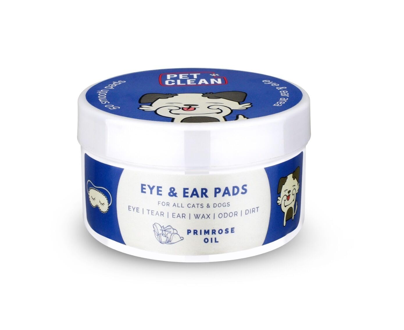 Pet CleanPrimrose Oil Scent Eye and Ear Pads 50-Pieces