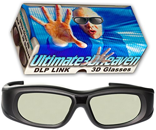 Dlp Link 144 Hz Ultra-Clear Hd 2 Pack 3D Active Rechargeable Shutter Glasses For All 3D Dlp Projectors - Benq, Optoma, Dell, Mitsubishi, Samsung, Acer, Vivitek, Nec, Sharp, Viewsonic & Endless Others! #TOP2
