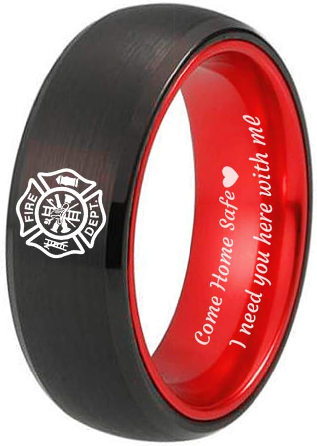 CLOUD DANCER FREE Custom Engraving Blue Tungsten Wedding Bands Bass Ring Fishing Ring Fish Hooks Ring Hunting Ring