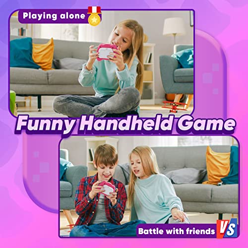 Byserten Handheld Game Toy For Kids Age 6-12, Sensory Fidget Toys For Kids 8-12, Birthday Gifts For 6 7 8 9 Year Old Girls & Boys & Teens -Dark Pink #TOP3