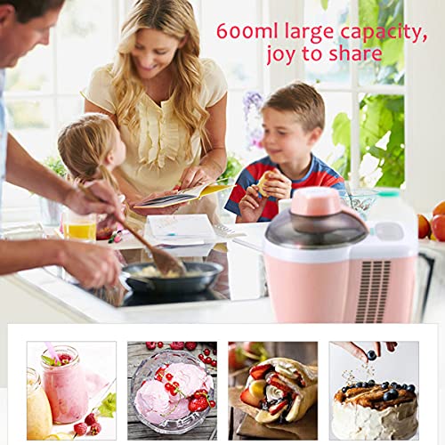 Speiseeisbereiter LJ Eiscreme Maschine 600 ml, Gelato Sorbet Tiefkühljoghurt, Maschine Abnehmbarer Mixing Paddle, Leicht… – Bild 3