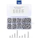 800 Pcs M2 Flat Head Self Tapping Screws, Small Cross Drive Head Self Tapping Woodworking Fastener Screws, Carbon Steel Self Drilling Screws Assortment Kit, 4/5/6/8/10/12/16/20mm