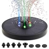 【7 Sprüheffekte】: 7 verschiedene Düsen können Ihre unterschiedlichen Anforderungen an die Wassersäule Höhe oder Wassersäule Form. Das Wasser kann bis zu 30-60 cm ansteigen. Die Höhe kann durch Wechseln der Düsen eingestellt werden, um ein Verschütten aus dem Becken zu vermeiden.