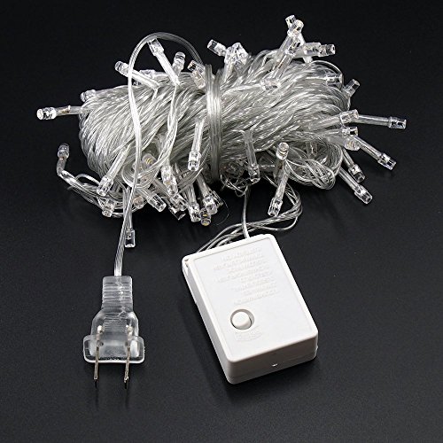 Autolizer 100 Led White Fairy String Lights Battery Powered Lamp For Xmas Tree Holiday Wedding Party Decoration Halloween Showcase Displays Restaurant Or Bar And Home Garden - Control Up To 8 Modes #TOP6