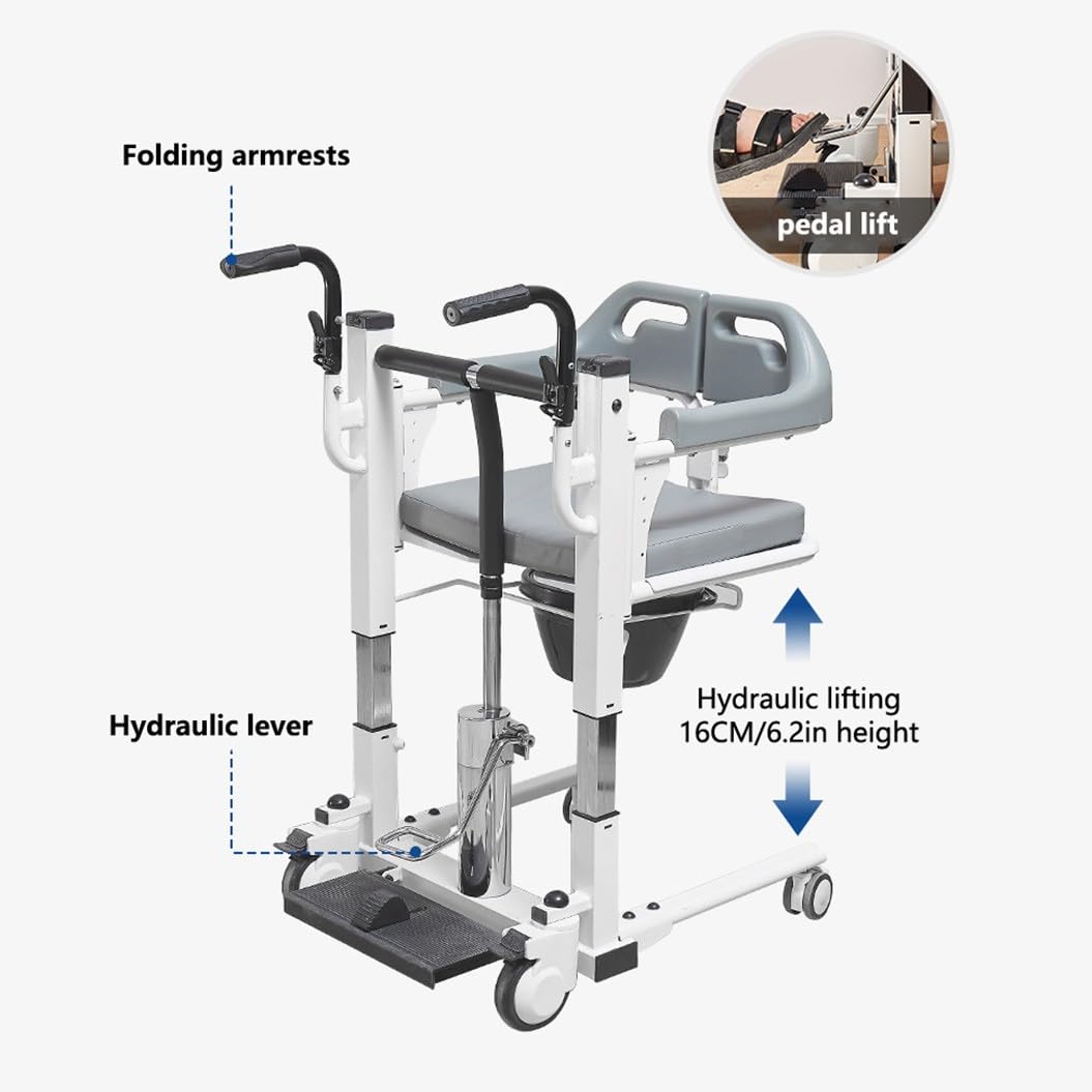 Wielofunkcyjny hydrauliczny podnośnik pacjenta do opieki nad osobami starszymi, pomoc w domu, łatwy podnośnik krzesełkowy dla seniorów