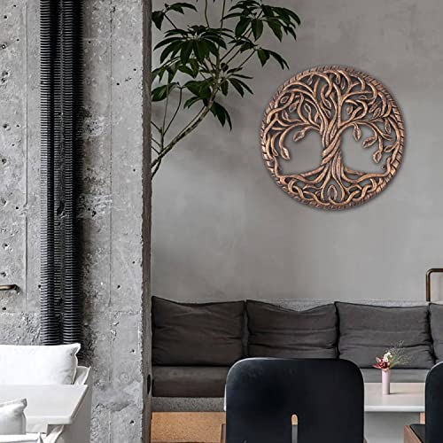 Ousandy Tree Of Life Wall Art- Resin-11.6Inches Wall Sculptures,Celtic Garden Art Decor,Hanging For Indoor Outdoor,Like Family Office #TOP3