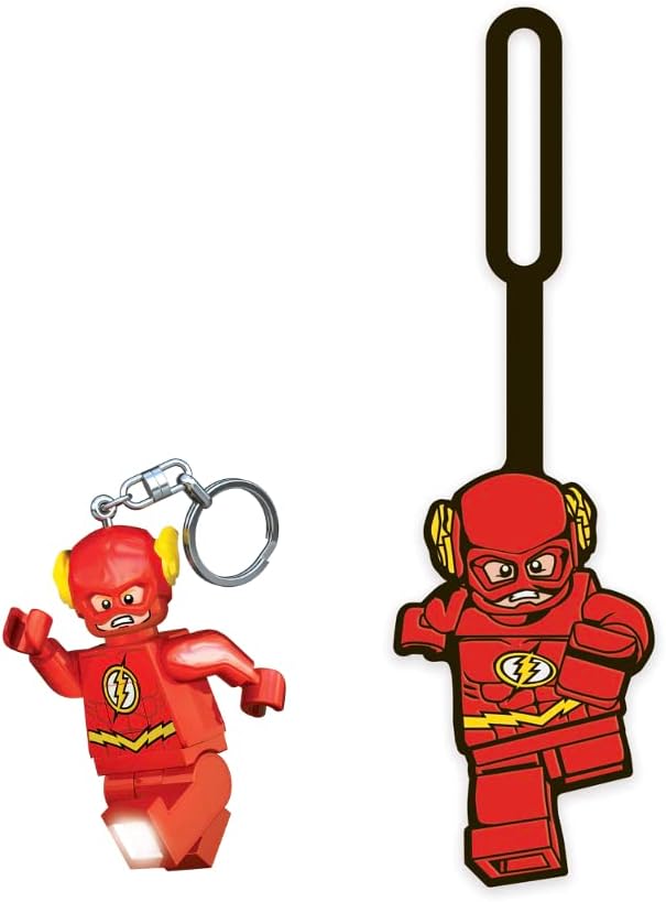 LEGO DC The Flash - Llavero de luz y etiqueta de silicona