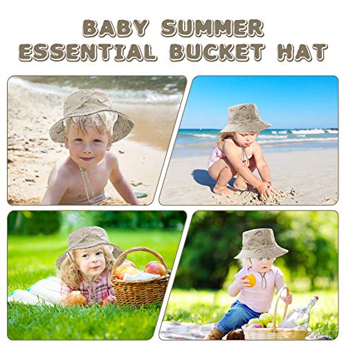 Orvinner Baby Sun Hat Cotton, Toddler Upf 50+ Sun Protection Beach Bucket Hat Kids Boys Girls Wide Brim Summer Play Hat (A2-Beige, 3-6 Months) #TOP5