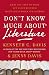 Don't Know Much About Literature: What You Need to Know but Never Learned About Great Books and Authors (Don't Know Much About Series)