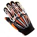 Motocross Motorcycle BMX MX ATV Dirt Bike Skeleton Racing Cycling Gloves Yellow