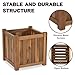 VICTORY RELAX Acacia Wood Flower Box – Durable Square Flower Pot for Garden or Indoor Decor – 13.19 Inch Natural Wooden Plant Box for Storage – Rustic Style for Outdoor & Farm Use